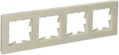 BRITE Рамка 4 поста РУ-4-Бр бежевый рифленый IEK BR-M42-51-K10