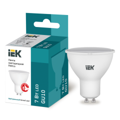 Лампа LED PAR16 софит 7Вт 230В 4000К GU10 IEK LLE-PAR16-7-230-40-GU10