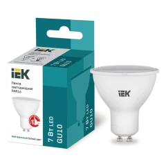 Лампа LED PAR16 софит 7Вт 230В 4000К GU10 IEK LLE-PAR16-7-230-40-GU10