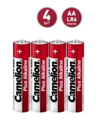 Пальчиковая батарейка АА 1.5В Plus Alkaline LR6 SP-4 (4шт) Camelion 12554
