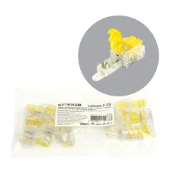 Зажим прокалывающий ответвительный 1,5-2,5 мм2 c ответвительной клеммой LD219 на 2 выход, прозрачный