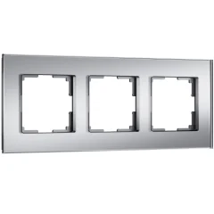 Рамка на 3 поста Senso (серебряный, стекло soft-touch) W0033106 Werkel a064570