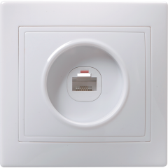 KVARTA Роз. 1-мест. комп. RJ45 кат.5е РК10-КБ бел. IEK EKK10-K01-DM