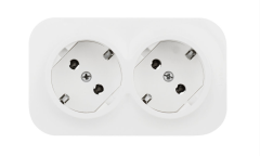 Розетка двойная Quteo с заземлением белая Legrand 782233