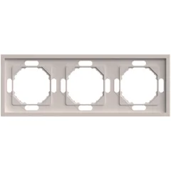 Рамка , PFR00-5003-08 3-местная, серия Эмили, кашемир, soft touch STEKKER 49912