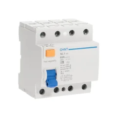 ВДТ (УЗО) NL1-63 4P 63А 100мА 6кА тип AC (DB) (R) CHINT 200228