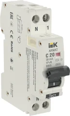 ARMAT АВДТ B06S 1P+NP C20 30мА тип AC (18мм) IEK AR-B06S-1N-C20C030