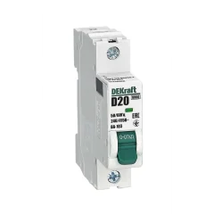 Авт. выкл. 1Р 20А х-ка D ВА-103 6кА нов. DEKraft 12338DEK