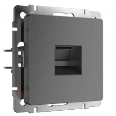 Розетка Ethernet RJ-45 (графит рифленый) W1181004 Werkel a050748