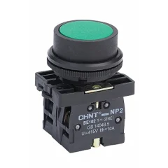 Кнопка управления NP2-BA45 без подсветки красная , 1НЗ +1НО IP40 CHINT 573966