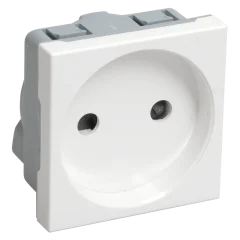 РКС-20-20-П-К Розетка без з/к 2к (2 мод) ПРАЙМЕР белая IEK CKK-40D-RSB2-K01-K