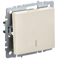 BRITE Выключ. 1-кл. с инд. 10А ВС10-1-1-БрКр беж. IEK BR-V10-1-10-K10
