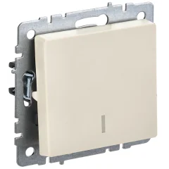 BRITE Выключ. 1-кл. с инд. 10А ВС10-1-1-БрКр беж. IEK BR-V10-1-10-K10