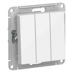 ВЫКЛЮЧАТЕЛЬ 3-клавишный, сх.1+1+1, 10АХ, механизм, БЕЛЫЙ Systeme Electric ATN000131