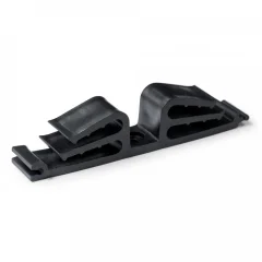 Держатель круглого кабеля двусторонний на 12 мест черный (25шт/уп) Промрукав PR08.33080