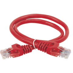 Шнур коммутационный кат.5Е UTP 3м красный GENERICA PC04-C5EU-3M-G
