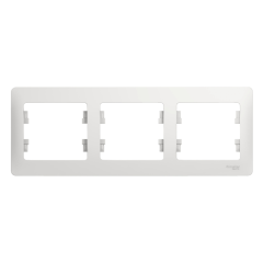 GLOSSA 3-постовая РАМКА, горизонтальная, БЕЛЫЙ Systeme Electric GSL000103