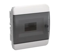 TEKFOR Корпус пластиковый ЩРВ-П-8 IP41 черная прозрачная дверь IEK TF5-KP12-V-08-41-K01-K03