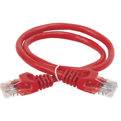 Шнур коммутационный кат.5Е UTP 2м красный GENERICA PC04-C5EU-2M-G