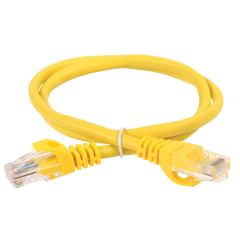 Шнур коммутационный кат.5Е UTP 2м желтый GENERICA PC05-C5EU-2M-G
