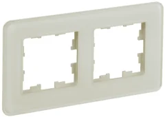 BRITE Рамка 2 поста РУ-2-2-Бр стекло песчаный RE IEK BR-M22-G-41-K98