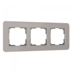 Рамка из стекла на 3 поста Elite дымчатый W0032417 Werkel a057876