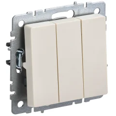 BRITE Выключ. 3-кл. 10А ВС10-3-0-БрКр беж. IEK BR-V30-0-10-K10
