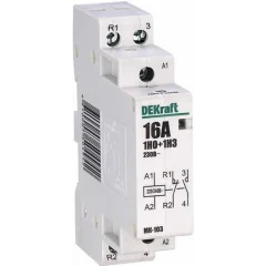 Модульный контактор 1НО+1НЗ 16А 230В МК-103 DEKraft 18051DEK