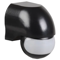 Датчик движения ДД 010 черный, макс. нагрузка 1100Вт, угол обзора 180град., дальность 10м, IP44, IEK