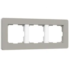 Рамка на 3 поста Split (дымчатый/белый, soft-touch) W0033067 Werkel a067262