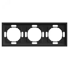 Рамка 3-местная (черный уголь) soft touch Эмили STEKKER 49860