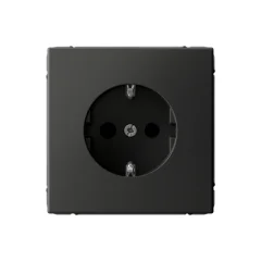 ARTGALLERY РОЗЕТКА с заземлением со шторками, 16А, механизм, быстрозажим. клем., БАЗАЛЬТ Systeme Ele