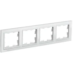 BRITE Рамка 4-мест. РУ-4-БрБ бел. IEK BR-M42-K01
