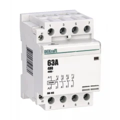 Модульный контактор 4НО 40А 230В МК-103 DEKraft 18081DEK