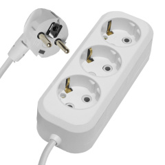 Удлинитель трехместный с/з 3x0,75, 3м, серия Home, HM01-31-03 (У10-002), белый STEKKER 39214