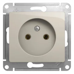 GLOSSA розетка без заземления молочный Systeme Electric GSL000941