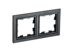 BRITE Рамка 2-мест. РУ-2-БрЧ черн. IEK BR-M22-K02