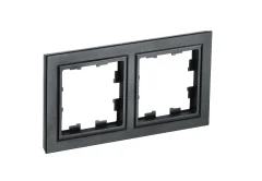 BRITE Рамка 2-мест. РУ-2-БрЧ черн. IEK BR-M22-K02