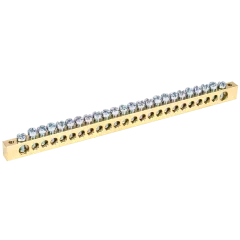 Шина PEN "земля-ноль" 8х12мм 24/2 (24групп/креп по краям) IEK YNN21-24-100