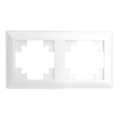 Рамка , PFR00-7002-01 2-местная, пластик, серия Катрин, белый STEKKER 39793