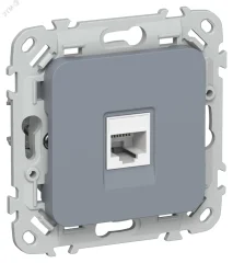 FLITE Розетка компьютерная RJ45 категория 6 UTP РК6-1-0-ФлМ маренго IEK FI-K12-2-K35