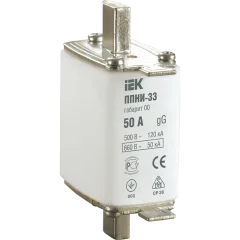 Плавкая вставка предохранителя ППНИ-33, габарит 0, 125А IEK DPP20-125