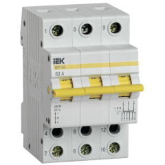 Выключатель-разъединитель трехпозиционный ВРТ-63 3P 63А IEK MPR10-3-063