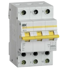 Выключатель-разъединитель трехпозиционный ВРТ-63 3P 63А IEK MPR10-3-063