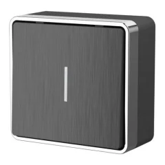 Выключатель одноклавишный с подсветкой Gallant (графит рифленый) Gallant W5010104 Werkel a051335