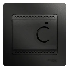 Glossa Антрацит Термостат электронный теплого пола с датчиком, от +5 до +50°C, 10A Systeme Electric 