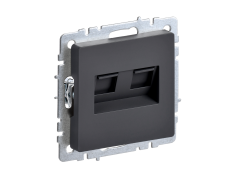 BRITE Роз. комп. 2-ая RJ45 кат.6 РК11-2-БрГ граф. IEK BR-K20-2-K53