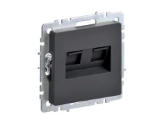 BRITE Роз. комп. 2-ая RJ45 кат.6 РК11-2-БрГ граф. IEK BR-K20-2-K53