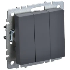 BRITE Выключ. 3-кл. 10А ВС10-3-0-БрГ граф. IEK BR-V30-0-10-K53
