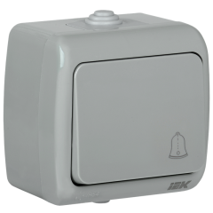 AQUATIC Выключатель кнопочный для открытой установки 10А IP54 ВС-20-1-3-А IEK EVA14-K03-10-54